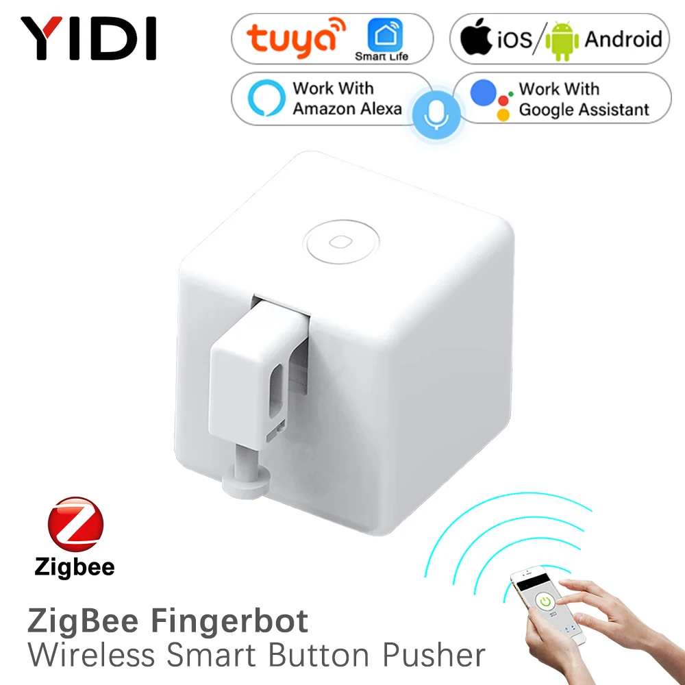Smart Home Voice Assistant - Zigbee-ワイヤレスフィンガーボット,自動スイッチボタン,スマートライフアプリ,Alexa, Google Home