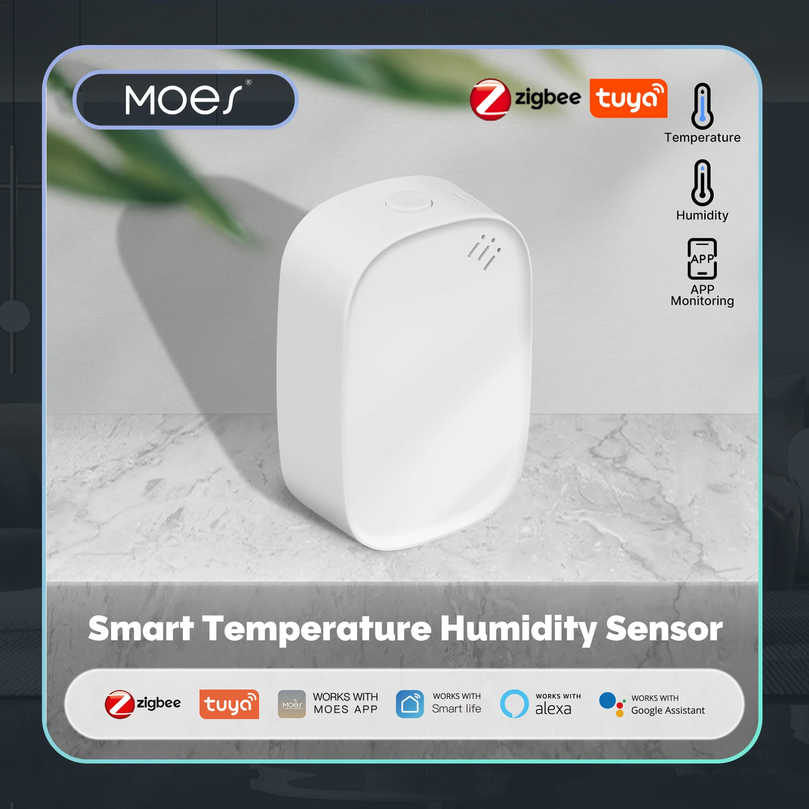 Smart Home News - MOES Tuya Zigbee スマート温度湿度センサー室内湿度計アプリ監視 Alexa Google