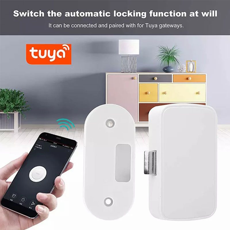 Smart Home Furniture - Tuya スマートホームファイルキャビネットロックワイヤレス Bluetooth キーレス目に見えないモバイルアプリ制御家具引き出し用電子ロック