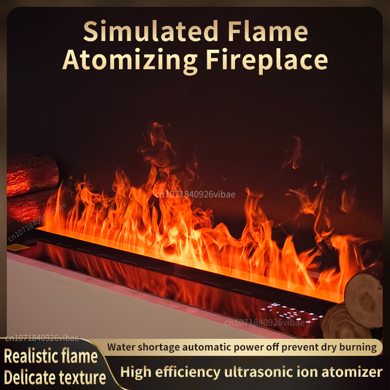 Smart Home Simulation - スマート3D噴霧式暖炉LEDスチームフレームリモコンAPPシミュレート水蒸気暖炉リビングルームテレビ壁ホームデコレーション