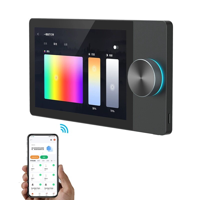 Zigbee Gateway - グラフィティ全館スマートセントラルコントロールスクリーン内蔵ZigBeeゲートウェイホーム8インチノブセントラルコントロールスクリーン音声スイッチ