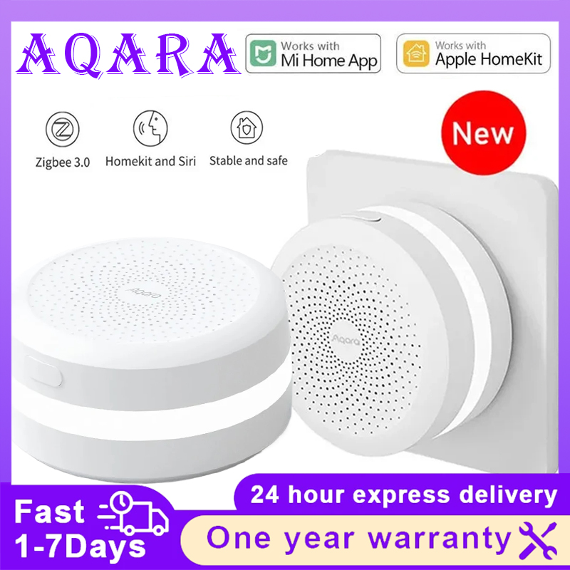 Smart Home Xiaomi Hub 2 - Aqara-ワイヤレスM1Sゲートウェイ,Zigbee 3.0,wifi,LEDナイトライト,Xiaomi Mijia用リモコン,HomeKitアプリケーション,工場直送