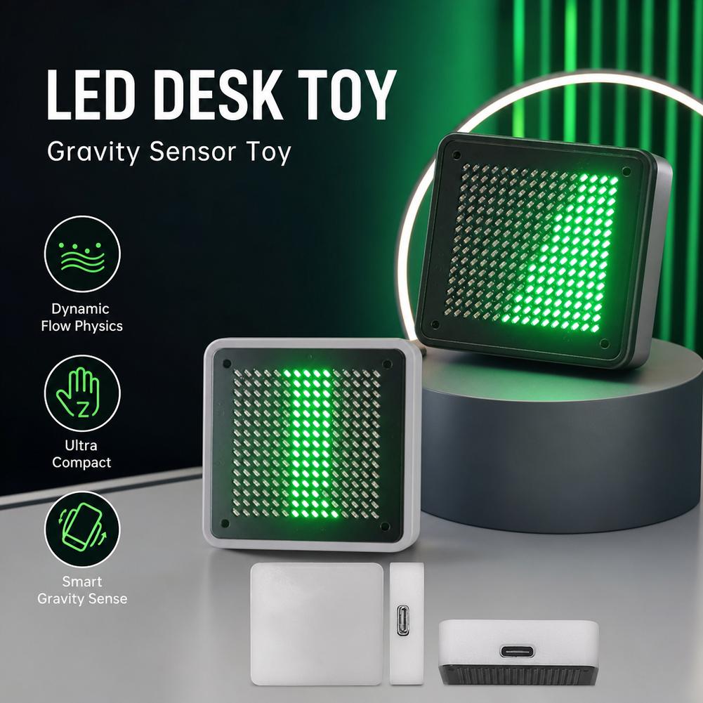 Smart Home Simulation - LED流体シミュレーションデスクトイ、スマート重力センサー、充電式ミニリラックスライト、オフィス＆自宅用ストレス解消ガジェット
