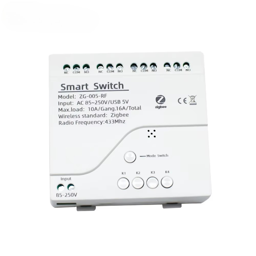 Zigbee Gateway - Tuya 4CH Zigbeeスイッチリレーモジュール USB 5V AC