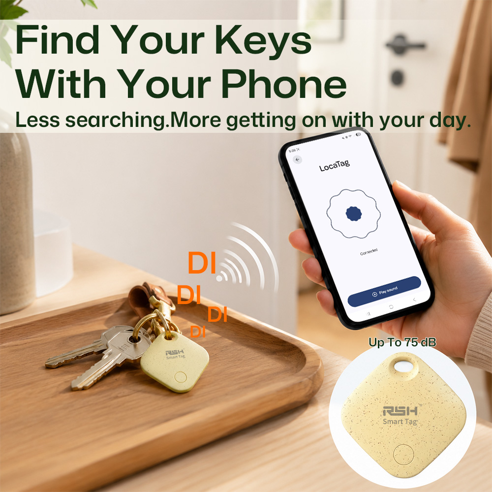 Smart Home Xiaomi Hub - RSHスマートGPSトラッカー（Android対応、Google認証済み）、GoogleのFind Hubアプリ用タグ、Xiaomi海外版、Samsung対応のグローバルロケーター