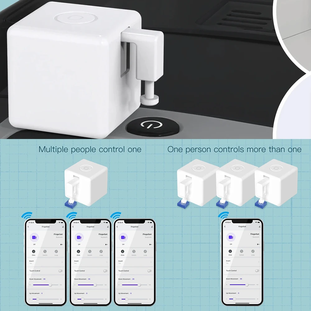 Zigbee-ワイヤレスフィンガーボット,自動スイッチボタン - Smart Home Voice Assistant のレビューと価格