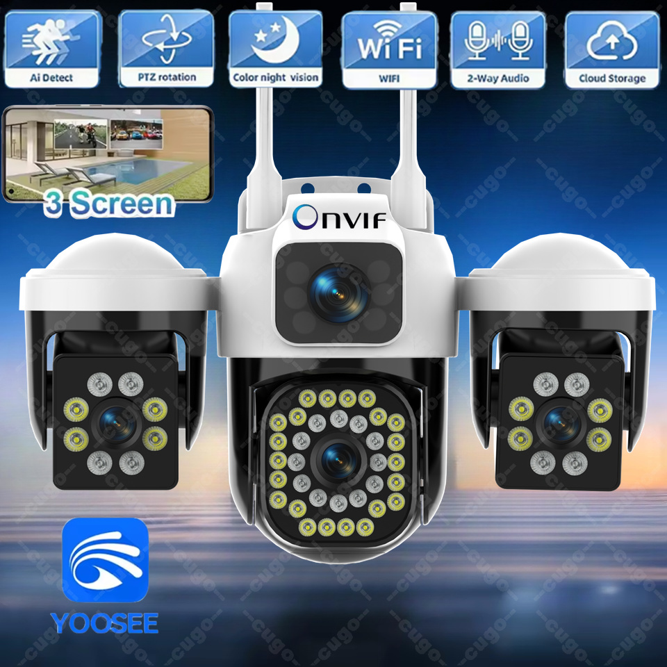 WiFi IP カメラ屋外 15MP 8K トリプルレンズト - Smart Home Kamera Outdoor のレビューと価格