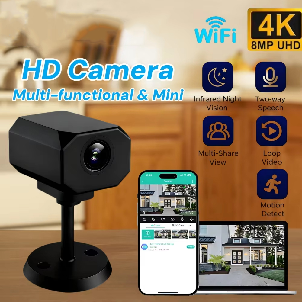 4K HD WiFi セキュリティカメラ 家庭用 ミニ スマ - Smart Home Solution のレビューと価格