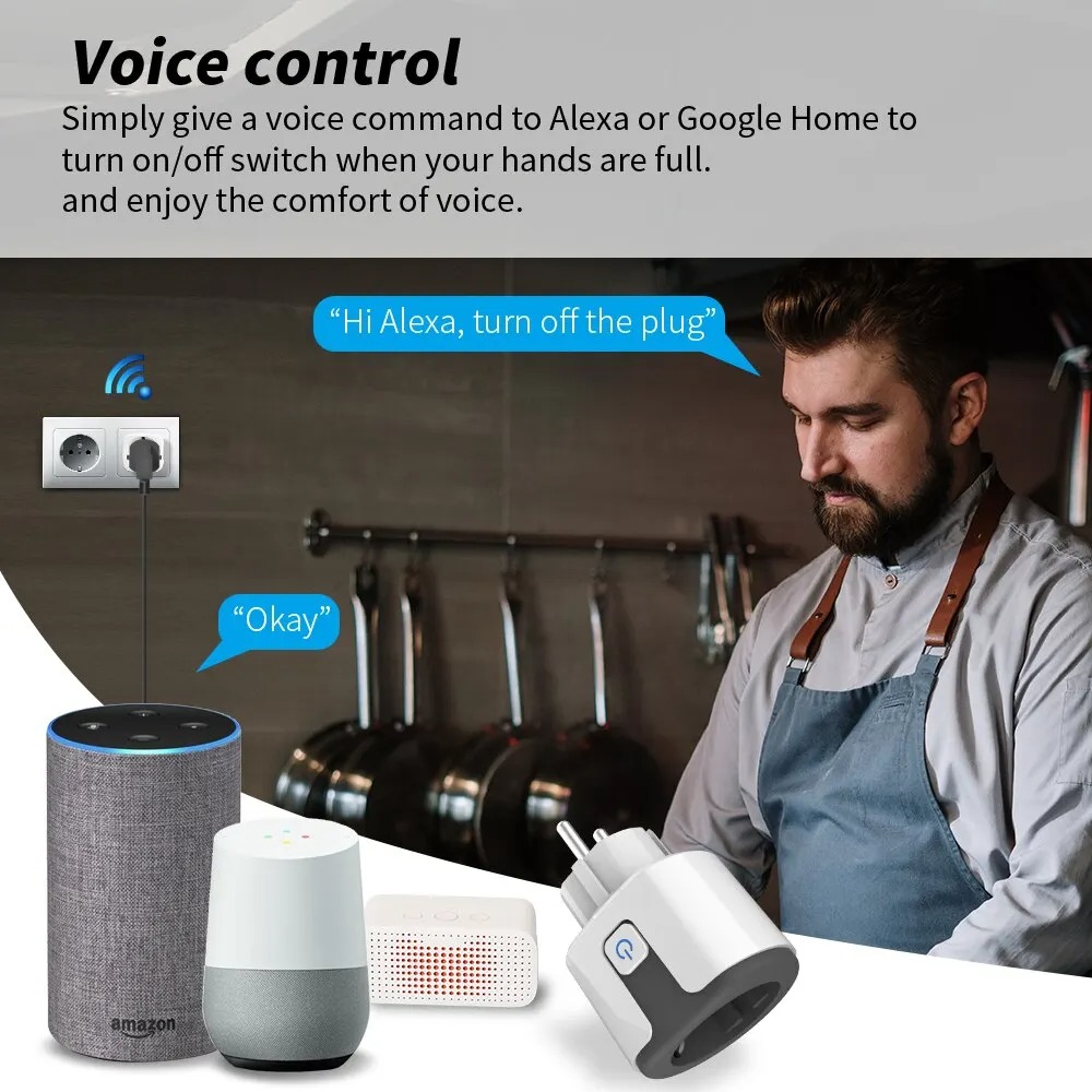WiFi EUスマートソケットプラグ、Tuyaアプリ対応、コ - Smart Home News のレビューと価格