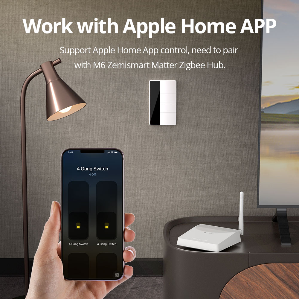 1234 Gang USタイプZigbeeプッシュライトスイ - Zigbee Gateway のレビューと価格