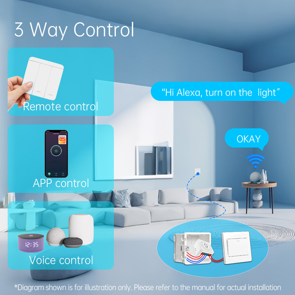 Tuya WiFiスマートライトスイッチ スマートホーム ワ - Smart Home Solution のレビューと価格