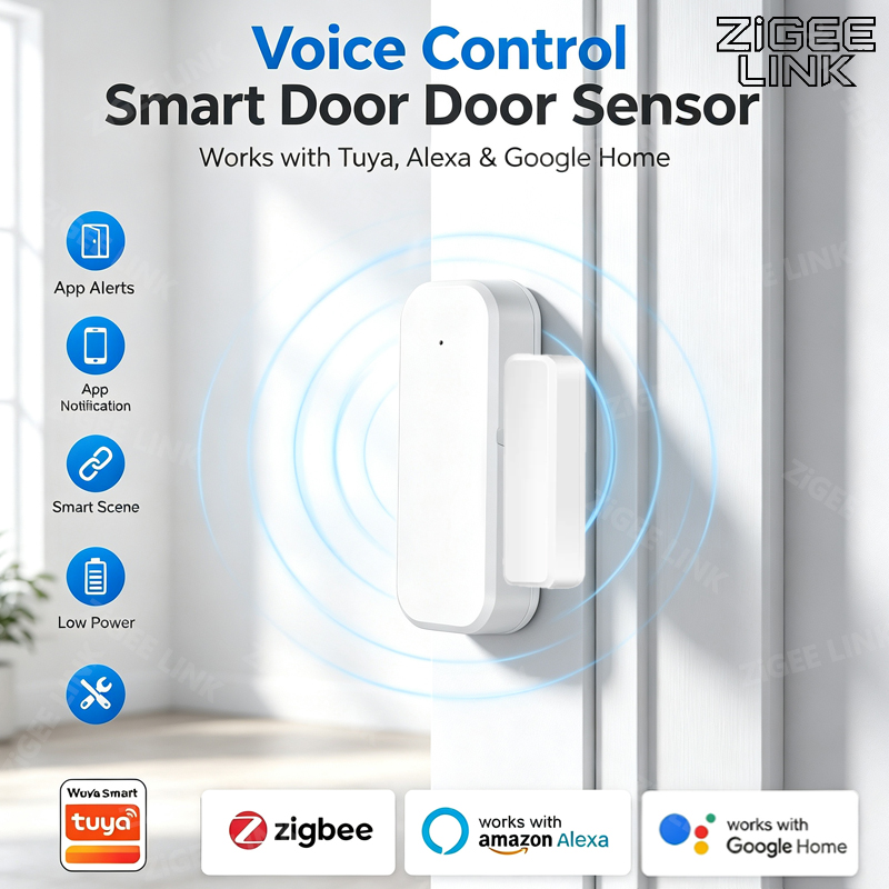 Zigbee3.0 ドア窓盗難防止センサー ワイヤレス磁気検 - Smart Home Voice Assistant のレビューと価格