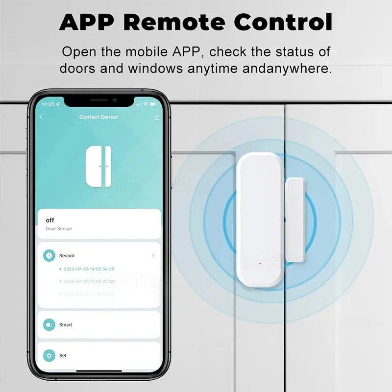 Tuya WiFi スマートドアウィンドウセンサー開閉検知器 - Smart Home Voice Assistant のレビューと価格