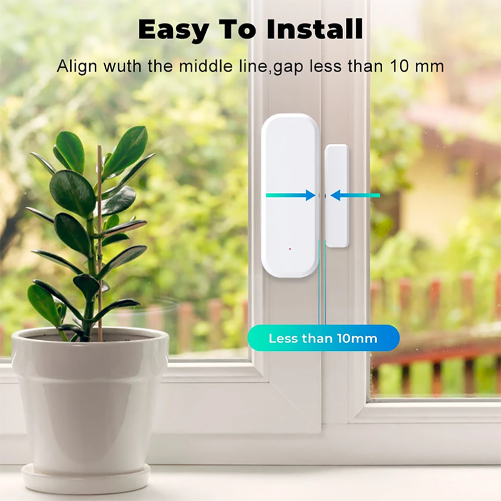 Tuya WiFi スマートドアウィンドウセンサー開閉検知器 - Smart Home Voice Assistant のレビューと価格