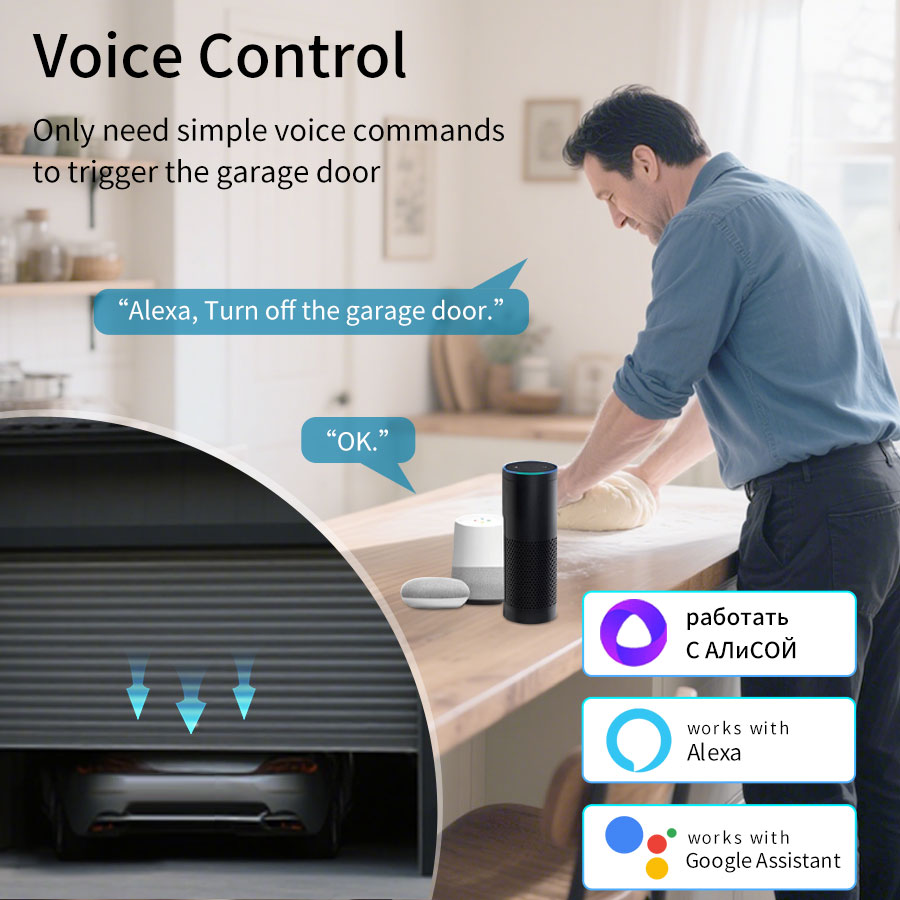 Tuya スマート WiFi または Zigbee ガレージ - Smart Home Voice Assistant のレビューと価格