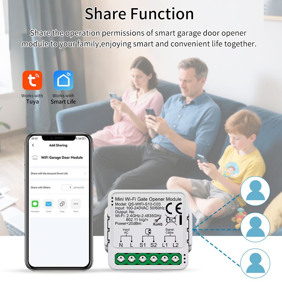 Tuya スマート WiFi または Zigbee ガレージ - Smart Home Voice Assistant のレビューと価格