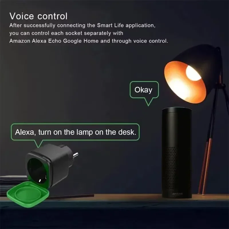 Tuya EU 16A WiFiスマート防水ソケット屋外用ソ - Smart Home Voice Assistant のレビューと価格