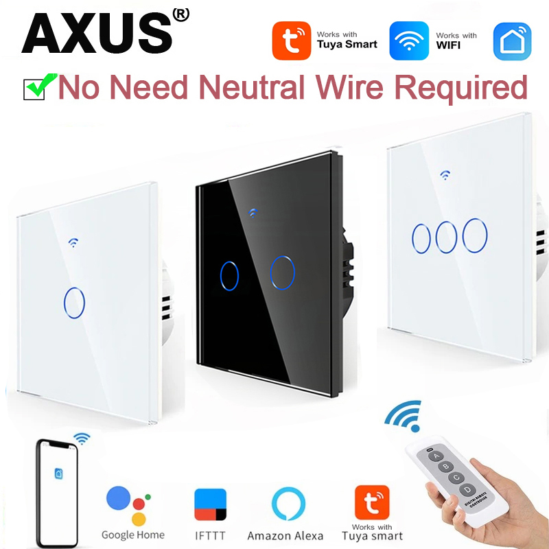 AXUS EU WiFiスマートライトスイッチ、ニュートラル - Smart Home Solution のレビューと価格
