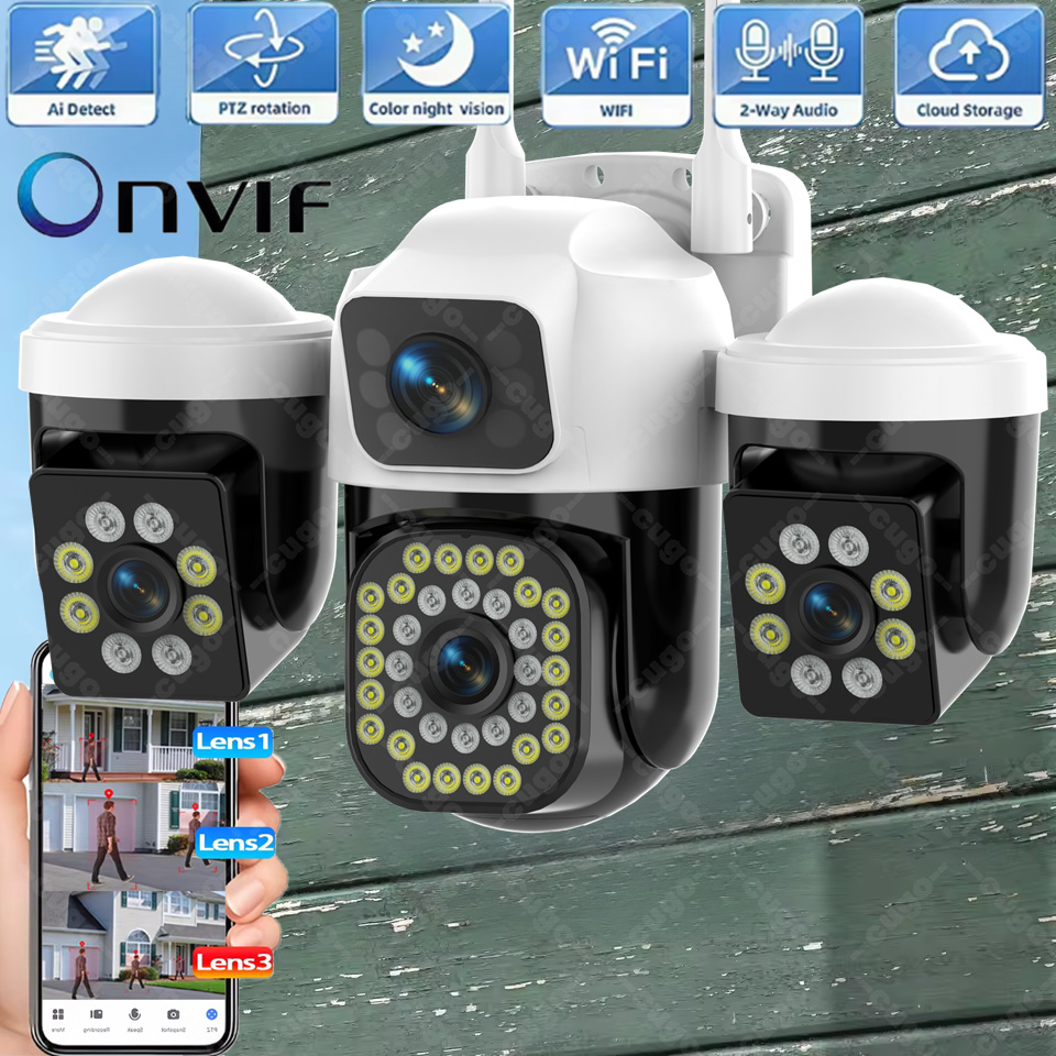 15MP セキュリティカメラ 3-HD スクリーン 自動追跡 - Smart Home Kamera Outdoor のレビューと価格