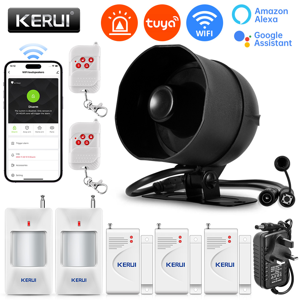 KERUI 120db サイレン警報システム WiFi Tu - Smart Home Demo Kit のレビューと価格