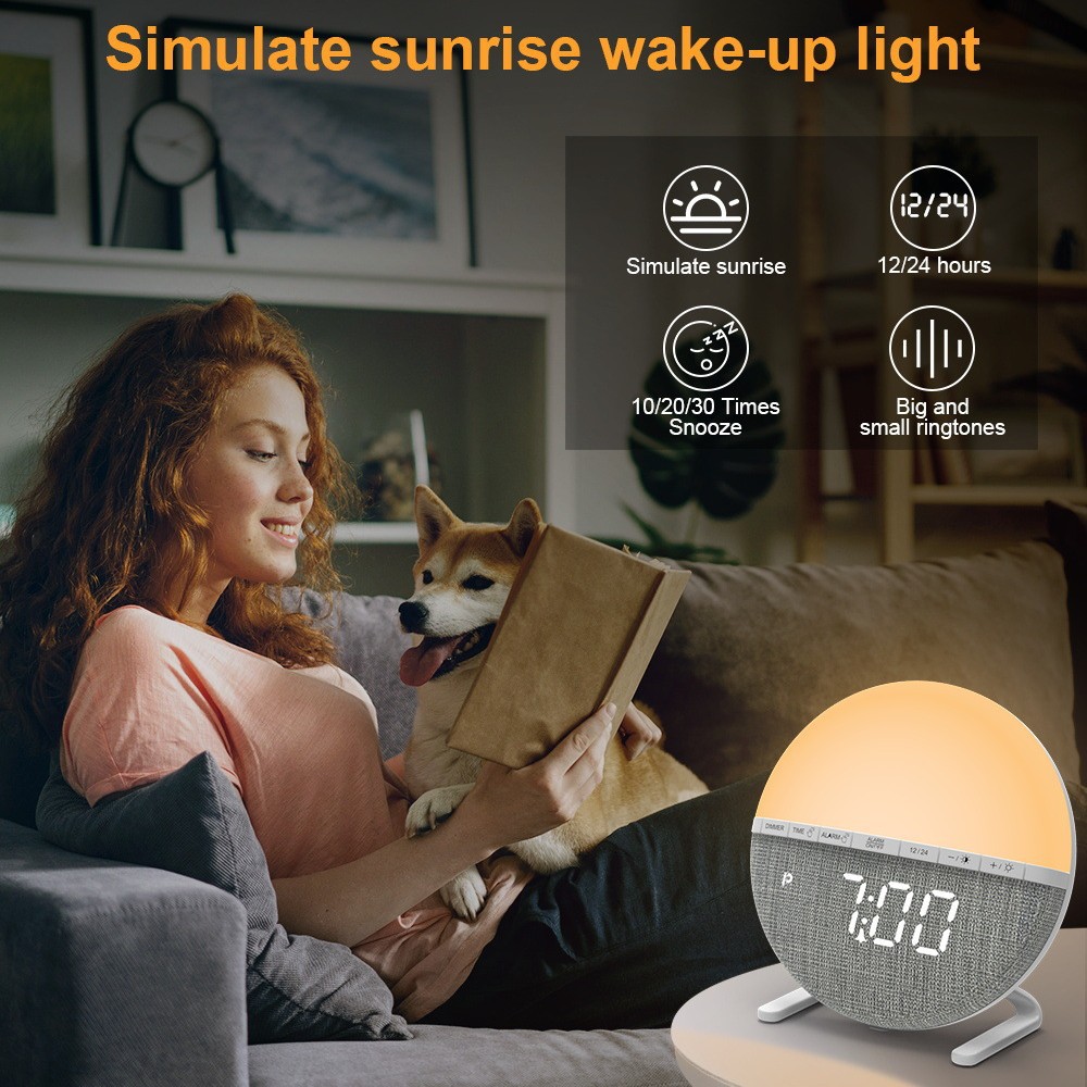 LED ウェイクアップ ライト 目覚まし時計 模擬日の出 ス - Smart Home Simulation のレビューと価格