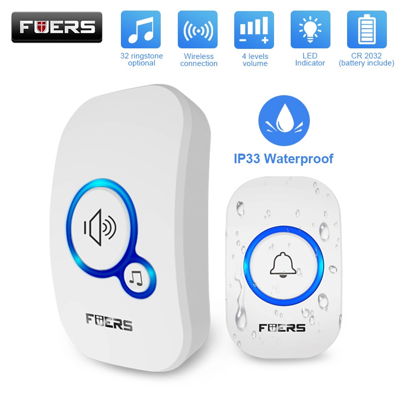 フーズワイヤレスドアベル防水ウェルカムチャイムホームドアベル - Smart Home News のレビューと価格