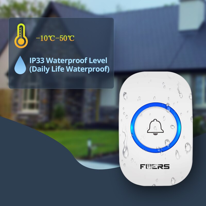 フーズワイヤレスドアベル防水ウェルカムチャイムホームドアベル - Smart Home News のレビューと価格