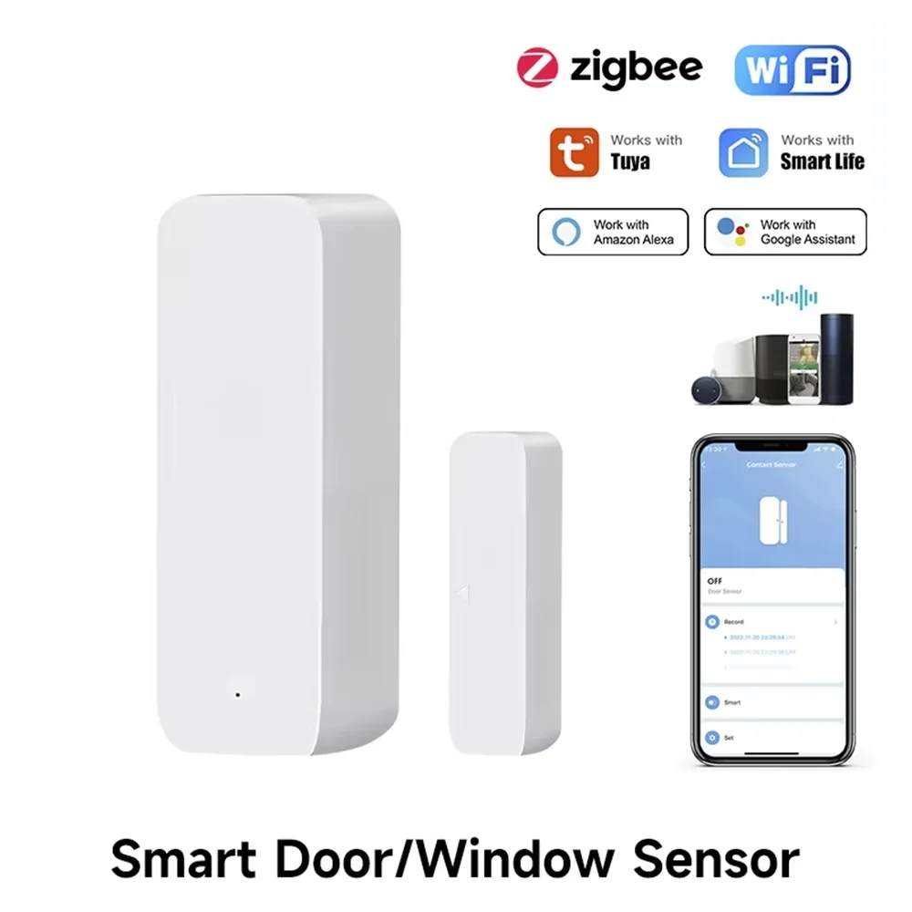 Tuya Zigbee/WiFi 磁気ドア/窓センサー 開閉 - Zigbee Gateway のレビューと価格