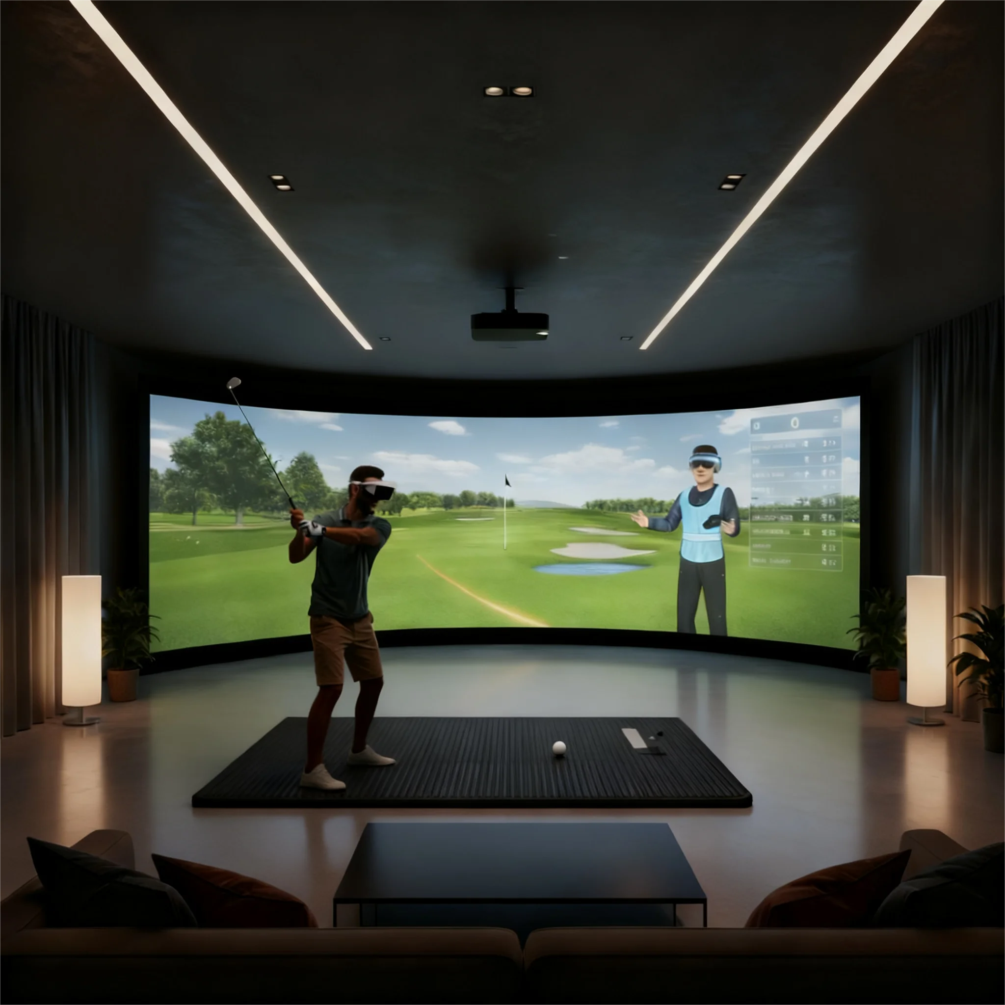 スマートAR没入型体験VRゴルフクラブ屋内ゴルフシミュレータ - Smart Home Simulation のレビューと価格